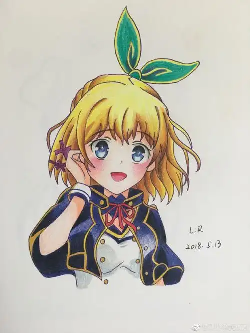 儿童画##儿童画素材##手绘彩铅画##动漫人物##彩铅画教程