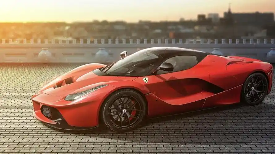 法拉利laferrari红色超级跑车侧视图,路壁纸,高清图片,壁纸,其他-桌面