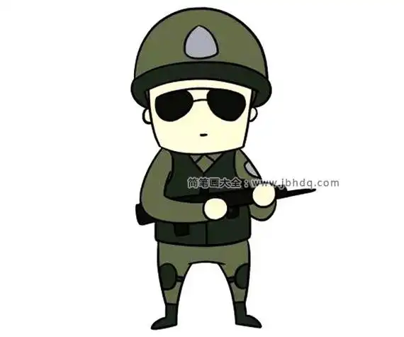 帅气的警察简笔画--简笔画大全