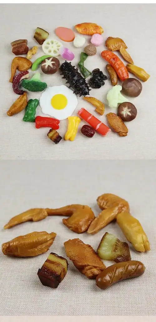 仿真食物模型猪肉猪鼻鸡翅鸡腿西兰花菜品装饰食品拍摄教具道具