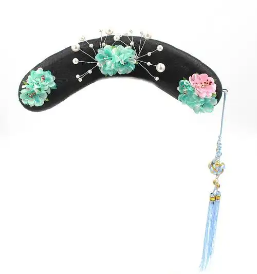 清朝满族公主头饰妃子格格旗头答应皇后宫廷假发宫女套装儿童发饰