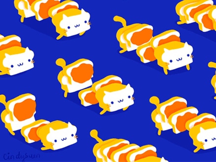 美国插画家cindy suen的治愈系动图,看完整个人都萌化了