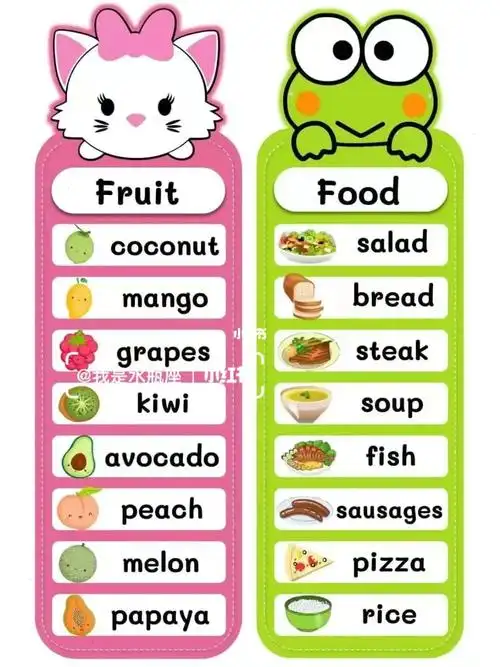 英语启蒙|敲可爱的十四个主题日常英语单词