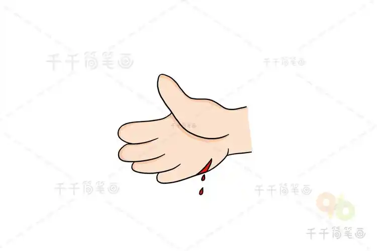 儿童健康科普 外伤出血_健康生活简笔画