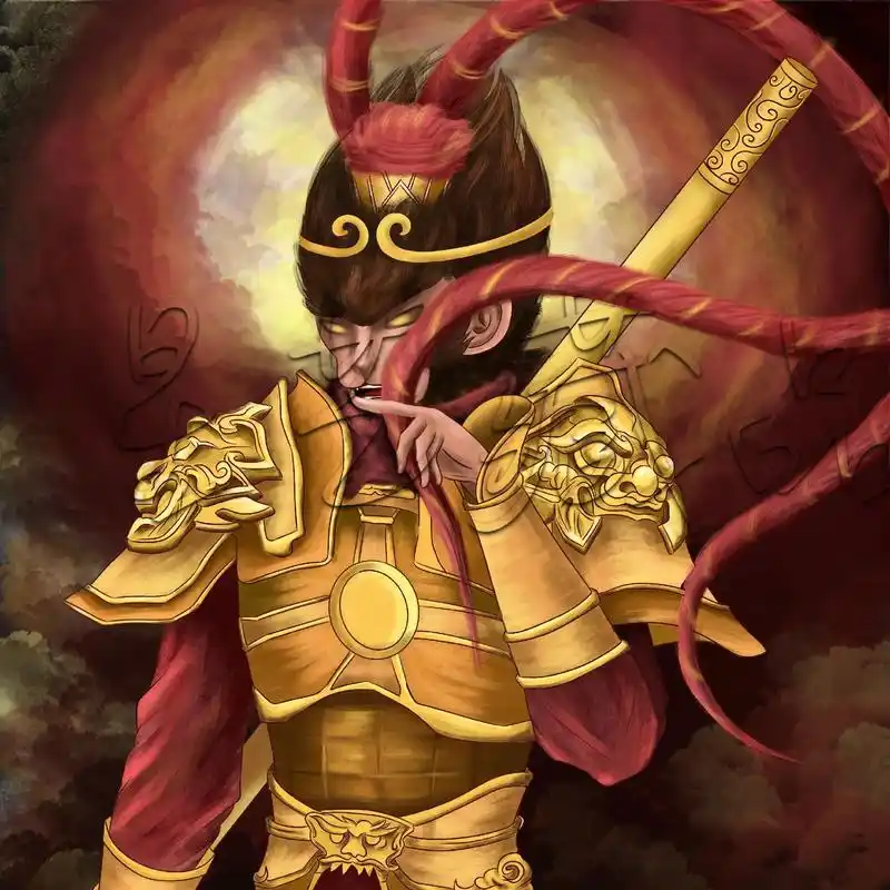 画作欣赏——西游记系列 作品名称:《悟空·斗战胜佛》 设计理 - 抖音