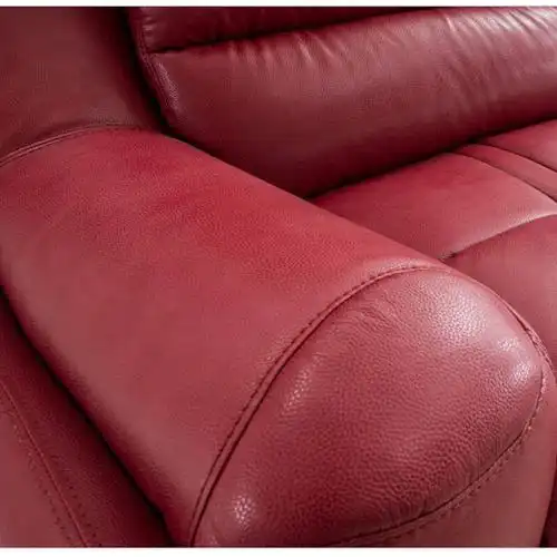 丽美诗 牛皮沙发 中厚皮沙发 6810 红色 单人