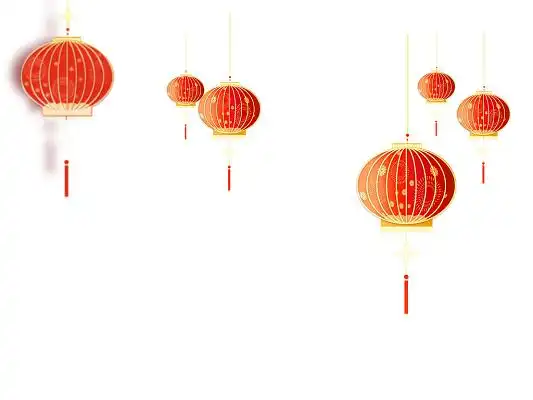 2021年牛年新年春节过年元旦花灯灯笼元素png素材