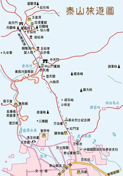 泰山旅游路线图 - 十渡风情