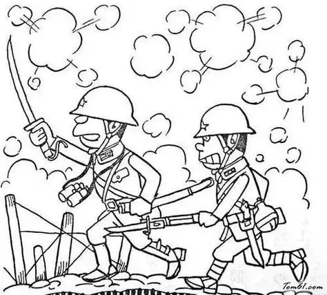 简笔画饰鬼子兵日本小鬼子简笔画日本鬼子进村图简笔画战争军人简笔画