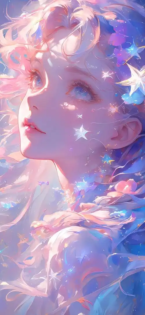 二次元唯美少女插画#ai绘画##高清壁纸精选