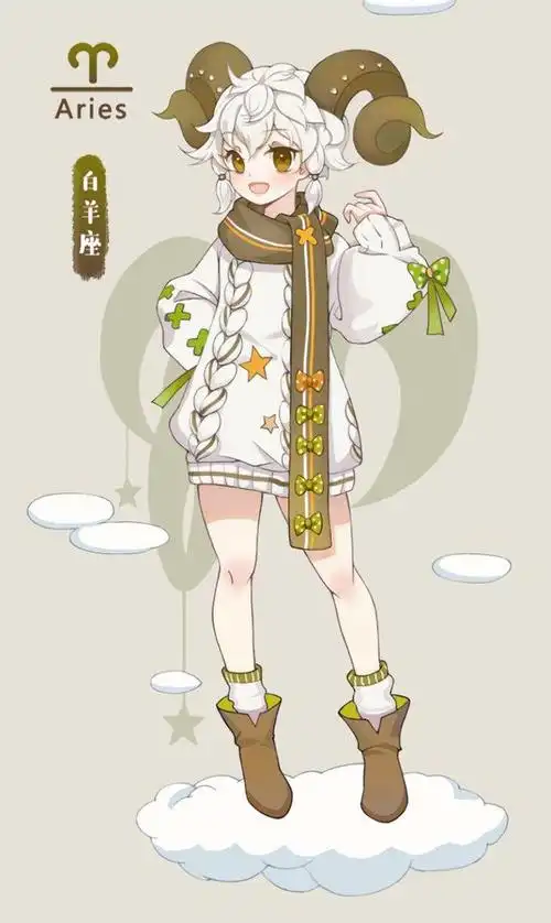 画师绘制12星座拟人化,金牛座是清新少女,射手座让人一见钟情