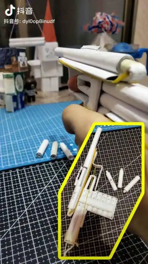 弹壳纸弹枪教程手工热门折纸