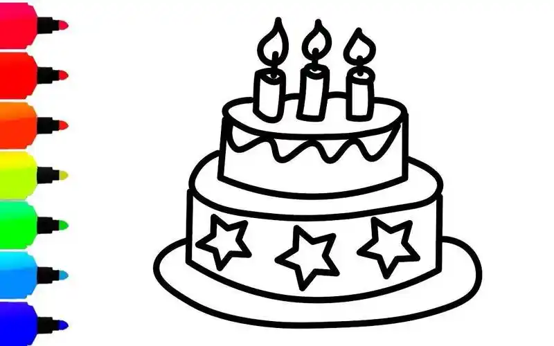 怎么画生日蛋糕画生日蛋糕图片大全