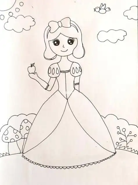 1一9岁儿童画公主1一9岁儿童画公主美人鱼