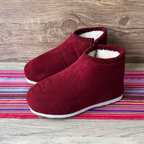 棉鞋中老年人冬季手工老式保暖妈妈灯芯绒加绒加厚高帮鞋