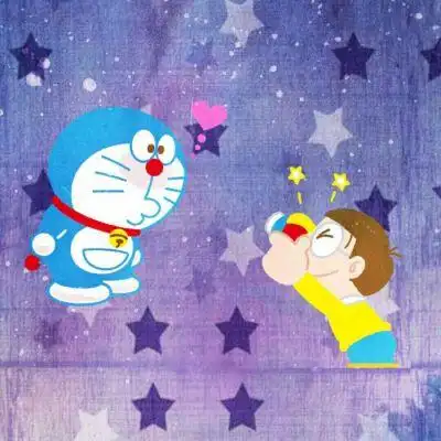 卖萌的蓝胖子可爱头像