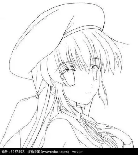 动漫风女孩侧脸简笔画画法侧面卡通人物简笔画卡通人物女孩侧面简笔画