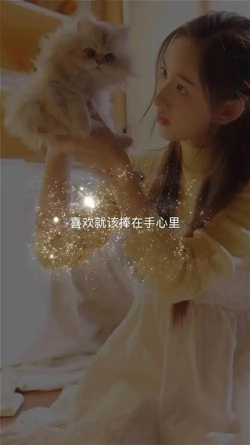 唯美少女背景文字图片