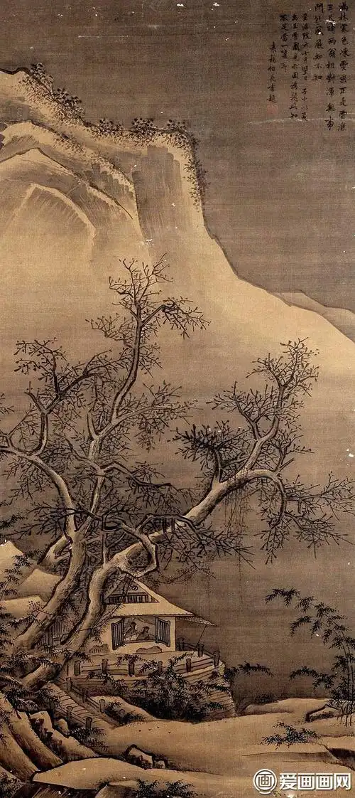 夏圭《寒林对雪图》-夏圭雪景作品和中国绘画宝库中的神品高清图