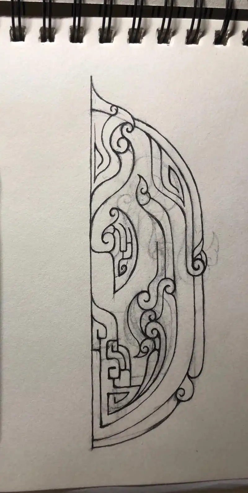 对称小图案.线条小画一张,很好看! #画画#线稿#纹样#手绘 - 抖音