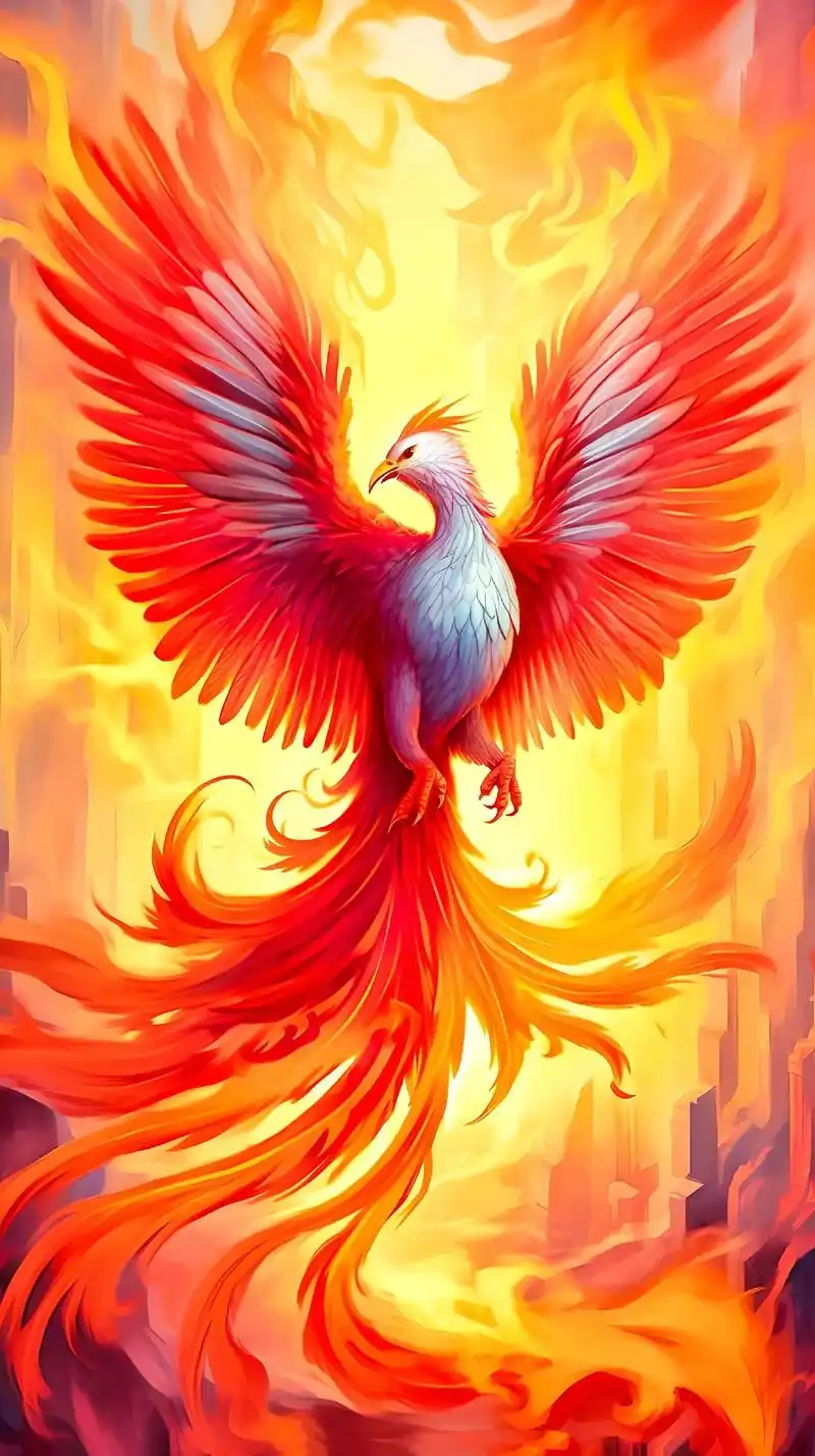 凤凰飞翔,代表着自由和梦想.它在天空中翱翔,不受任何束缚,尽 - 抖音