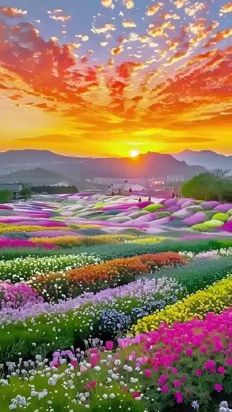 这花海好美,简直人间仙境……|花海|人间仙境_新浪新闻