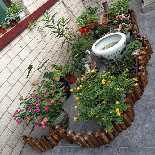 防腐木栅栏户外庭院室外花园花圃护栏篱笆阳台室内装饰小木桩围栏