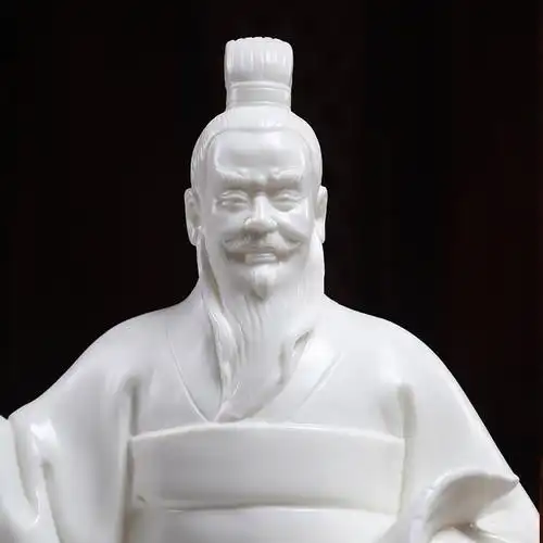 神像戴玉堂陶瓷摆件道商范蠡神像范蠡德化白瓷雕塑艺术财神摆件