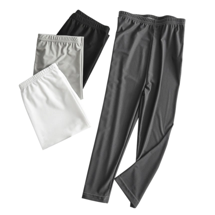 夏季七分薄款冰丝打底裤女外穿韩版弹力高腰显瘦夏天瑜伽紧身白色