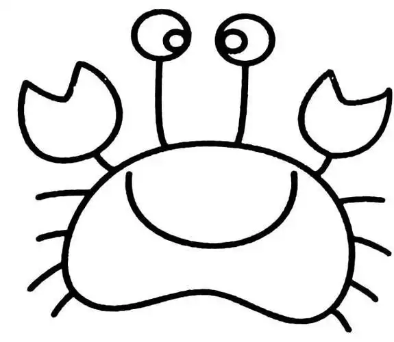 鱼虾蟹的儿童简笔画