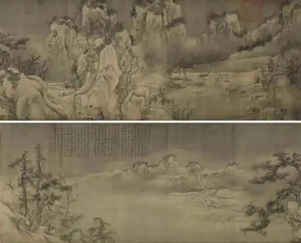 北宋 王诜 渔村小雪图卷