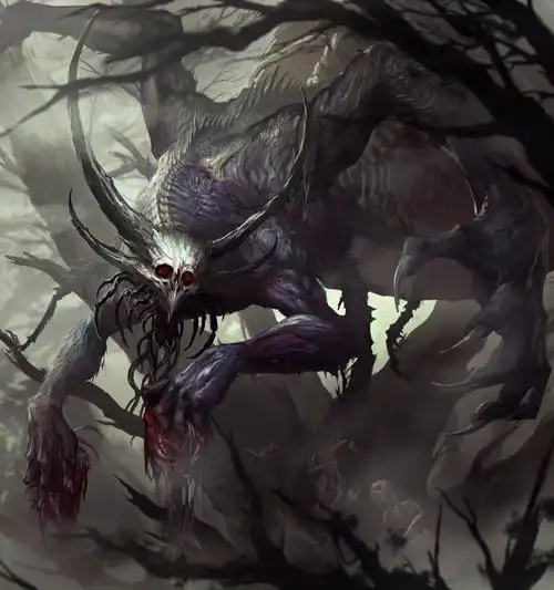 插画师"鏃"设计的一组怪物概念作品!造型诡异,画风帅气!