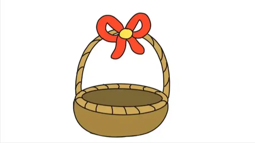 篮子简笔画提花篮的女孩简笔画怎么画怎么画提花篮女孩漂亮的花篮简笔