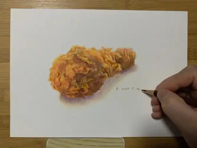 彩铅鸡腿