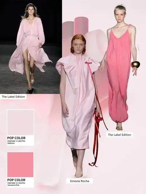 流行色彩——2024年春夏连衣裙色彩趋势-服装流行色彩-cfw服装设计网