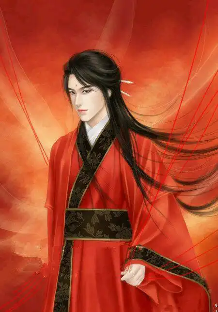 谁有这张图片的高清原图?(古风红衣男子)