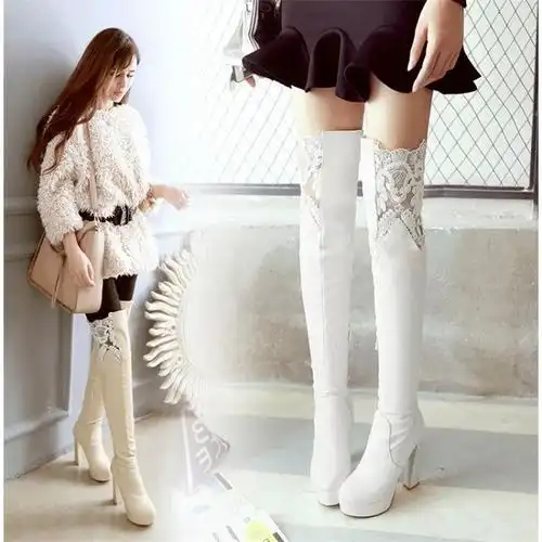 超长靴子女超长款