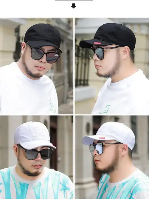 男士大号帽子圆脸棒球帽男大脸大头围适合的棒球帽头大男生胖脸大码