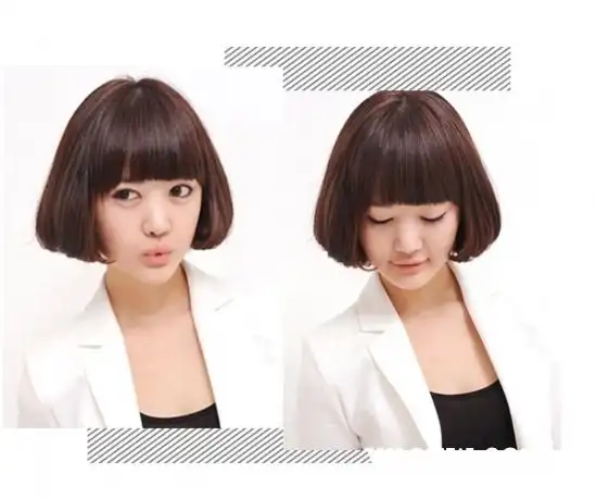 可爱齐刘海短发发型 齐刘海适合什么短发