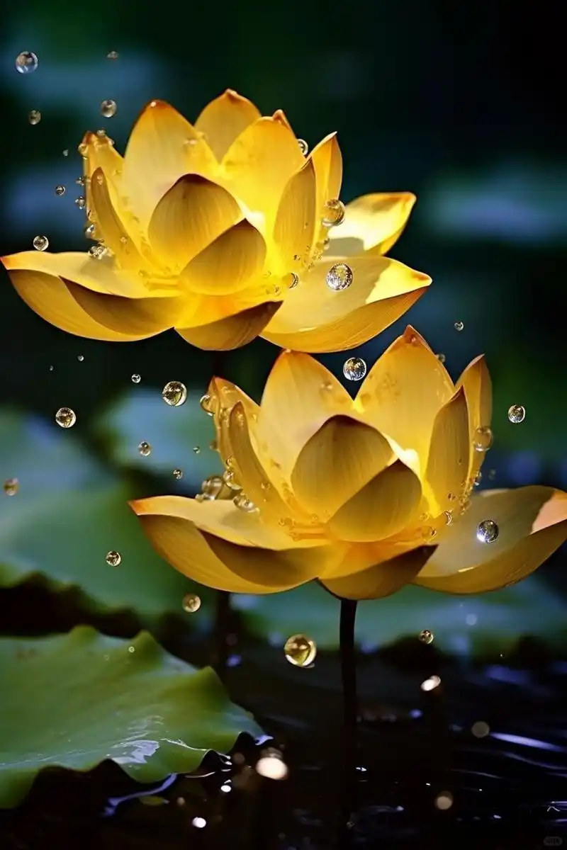 金色莲,好运连连 刷到金色莲花代表你的运气要来了 心如莲花,人生才会