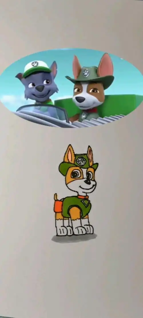 全民最牛手艺人#汪汪队小克简笔画