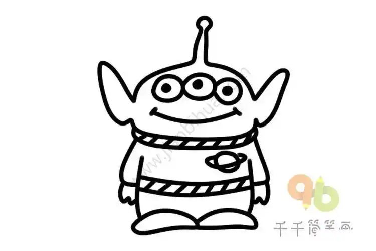 玩具总动员 太空外星人一号简笔画