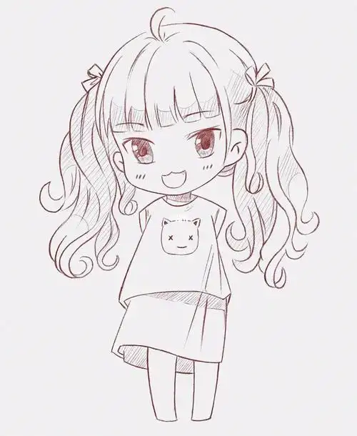 q版人物-线稿打卡1/31_线稿_头像_临摹_动漫_绘画_漫画_q版头像_兴趣