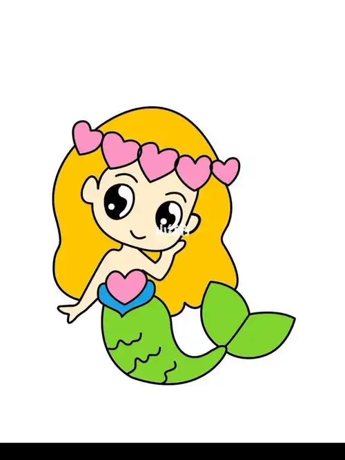 儿童画  #画画  #儿童画教程  #美人鱼