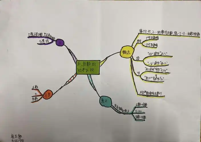 海口市龙峰实验小学五年级数学上册第一单元巜负数》思维导图