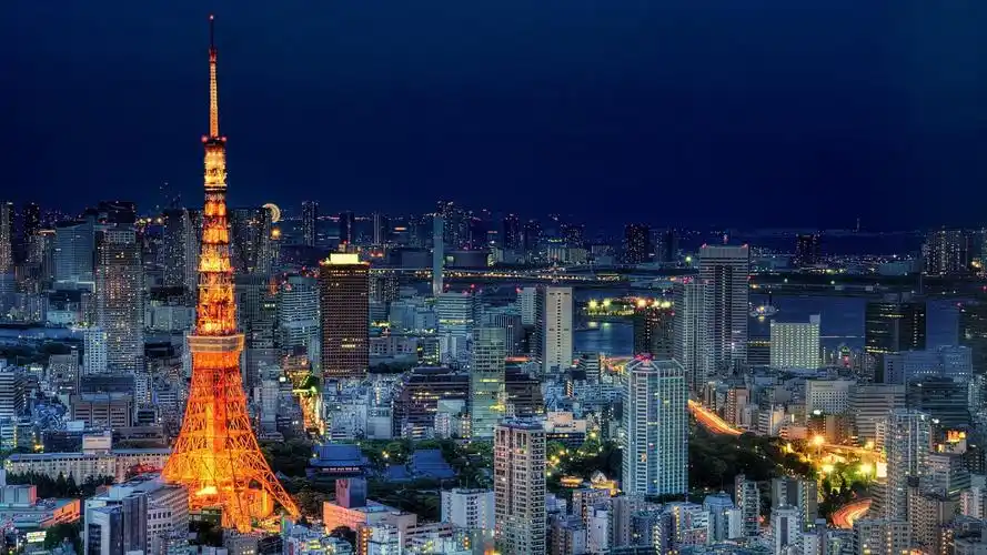 唯美日本东京塔风光桌面壁纸高清大图预览1920x1080_风景壁纸下载_美