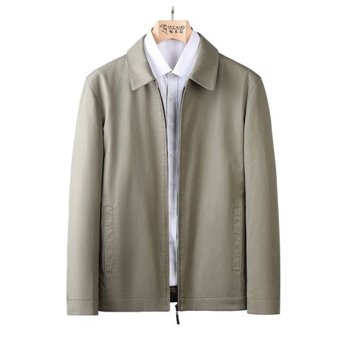 【经典系列】春装男士外套休闲商务夹克衫纯色翻领男式夹克外套男