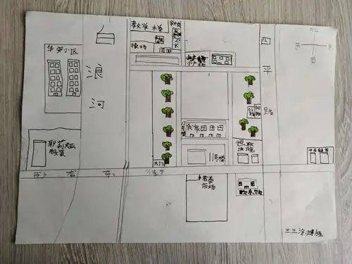 介绍我的家,学画平面图——先锋小学三年级三班实践作业展
