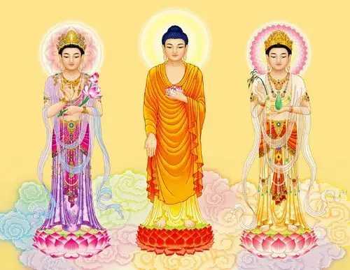 精美庄严殊胜的西方三圣接引圣像【佛心慈悲五星级收藏】 - 佛心慈悲