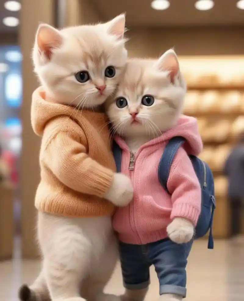 两只可爱的小猫咪#我的旅行日记